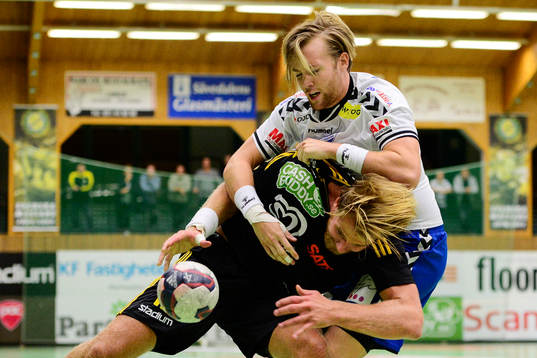 Sävehofs Oskar Ysander och Skövdes Adam Samuelsson