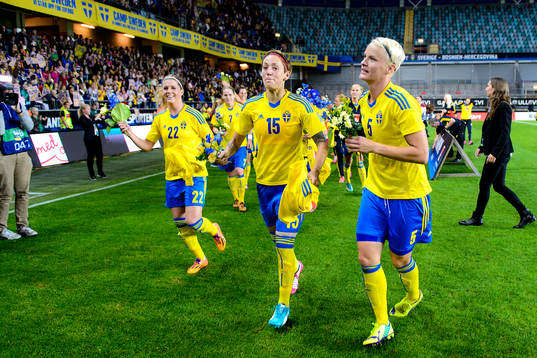 Sveriges Olivia Schough, Therese Sjögran och Nilla Fischer