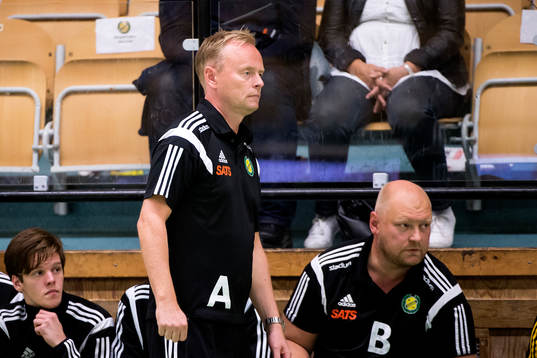 Sävehofs tränare Magnus Johansson och assisterande
