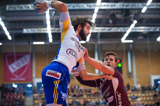 Ystads Mikkel Ibsen i matchen i elitserien mellan Lugi och