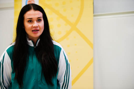 Södertäljes tränare Hanna Bouldwin
