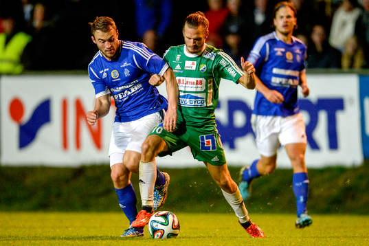 Sundsvalls Rúnar Már Sigurjónsson och Ljungskiles Jonas