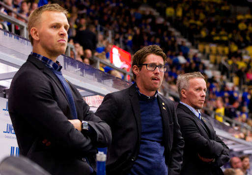 Skellefteås tränare Bert Robertsson, Stefan Klockare och