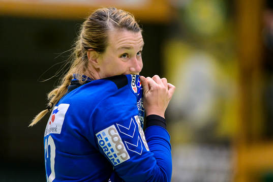 Skövdes målvakt Cecilia Grubbström deppar