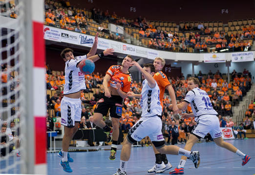Kristianstads Markus Olsson i matchen i EHF-cupen i
