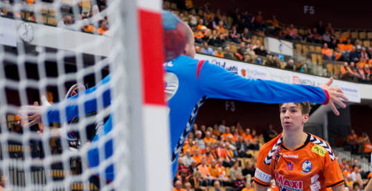 Kristianstads Jerry Tollbring i matchen i EHF-cupen i