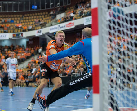 Kristianstads Fredric Pettersson i matchen i EHF-cupen i