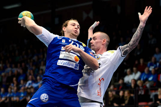 Alingsås Oscar Bergendahl och Redbergslids Tobias Johansson