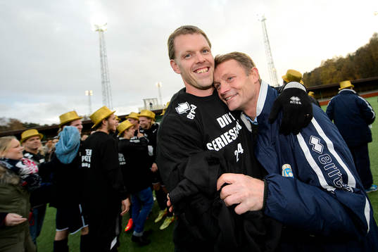 Utsiktens målvaktstränare Mikael Hedlund och