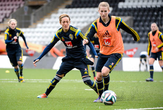 Sveriges Therese Sjögran och Emma Berglund