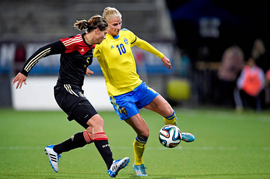Tysklands Annike Krahn och Sveriges Sofia Jakobsson