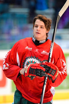 Frölundas Mattias Janmark innan hockeymatchen i SHL mellan