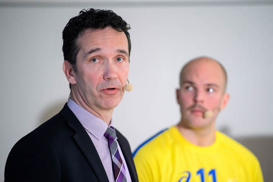 Sveriges förbundskapten Jan-Erik Vaara och  Sveriges