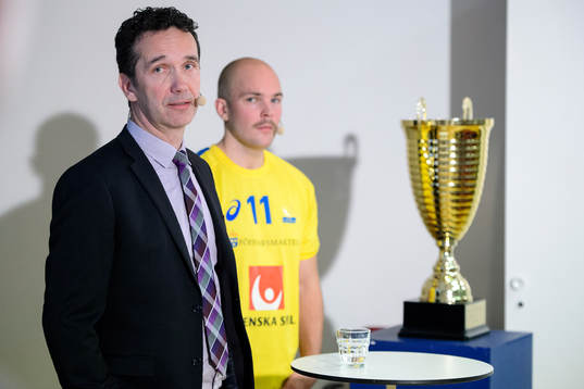 Sveriges förbundskapten Jan-Erik Vaara och  Sveriges