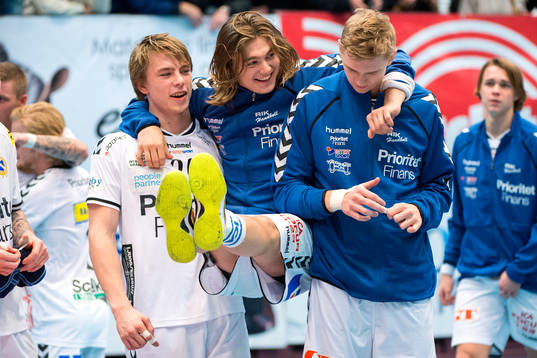 Redbergslids Martin Mårtensson, Max Byström och Robin