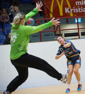Kristianstad Hanna Andersson mot Bodens målvakt Viktoriia