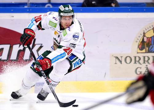 Frölundas Joel Lundqvist med pucken