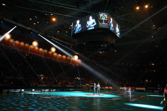 under matchen mellan Finland och Sverige i VM i innebandy