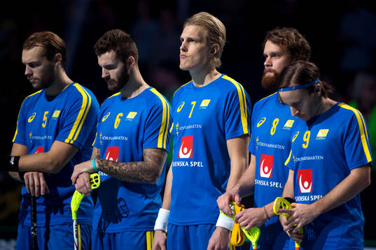 Sveriges Joel Kanebjörk, Mattias Wallgren, Kim Nilsson,