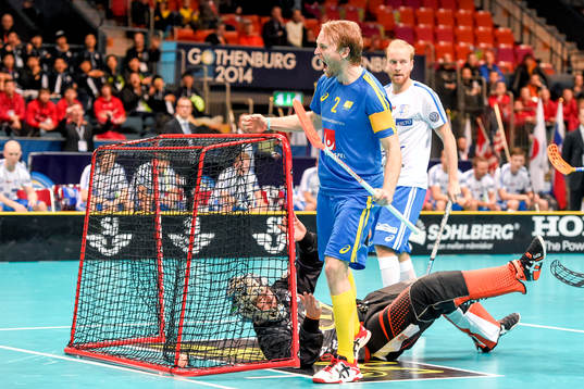 Sveriges Johan Samuelsson jublar