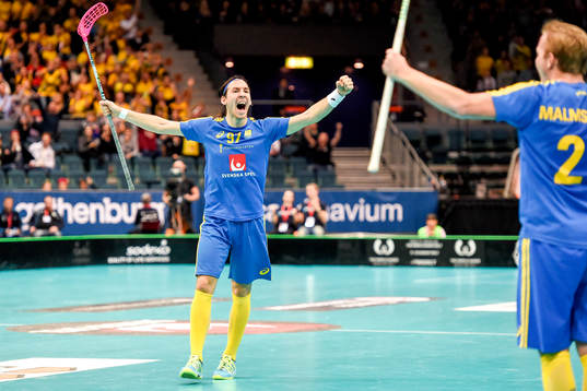 Sveriges Robin Nilsberth jublar