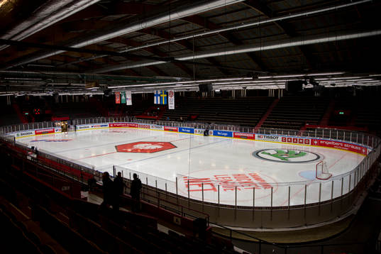 Frölundaborg innan ishockeymatchen i CHL mellan Frölunda