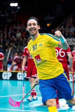 Sveriges Robin Nilsberth firar