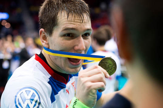 Tjeckiens Matej Jendrisak firar
