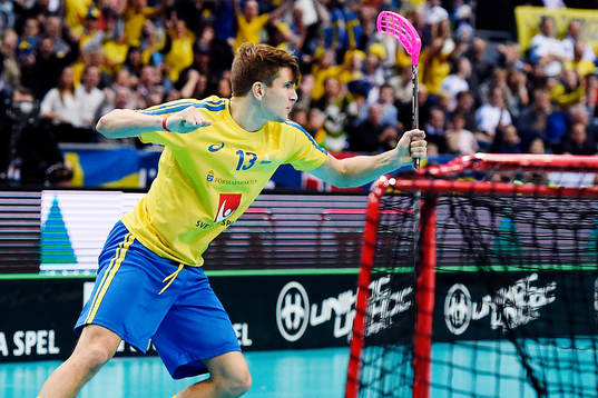 Sveriges Mattias Samuelsson jublar