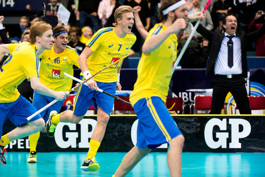 Sveriges Kim Nilsson jublar
