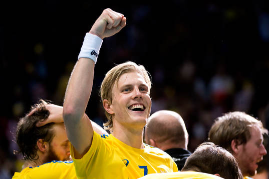 Sveriges Kim Nilsson jublar