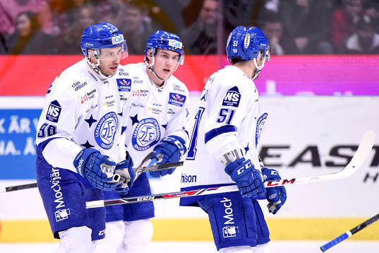 Leksands Fabian Brunnström jublar