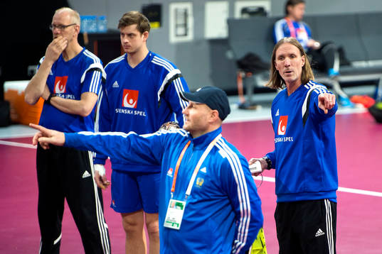 Sveriges förbundskaptener Ola Lindgren och Staffan Olsson