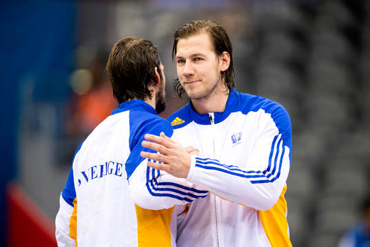 Sveriges Andreas Nilsson innan handbollmatchen i VM mellan