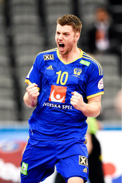 Sveriges Niclas Ekberg jublar