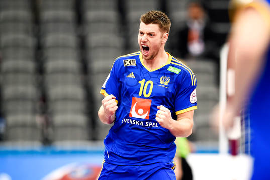 Sveriges Niclas Ekberg jublar