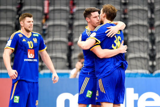 Sveriges Niclas Ekberg, Kim Andersson och Jesper Nielsen