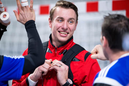 Tjeckiens Filip Jicha innan en träning med sveriges