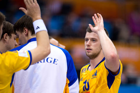 Sveriges Niclas Ekberg jublar