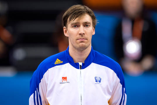 Sveriges Jonas Källman innan handbollsmatchen i VM mellan