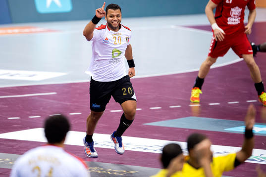 Egyptens Mohamed Hashem jublar