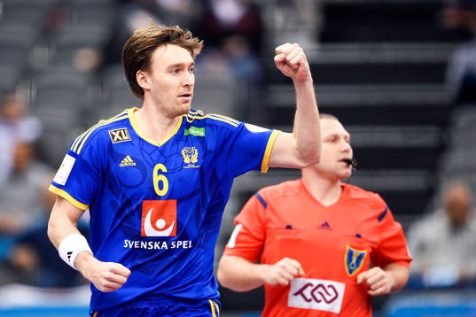 Sveriges Jonas Källman jublar