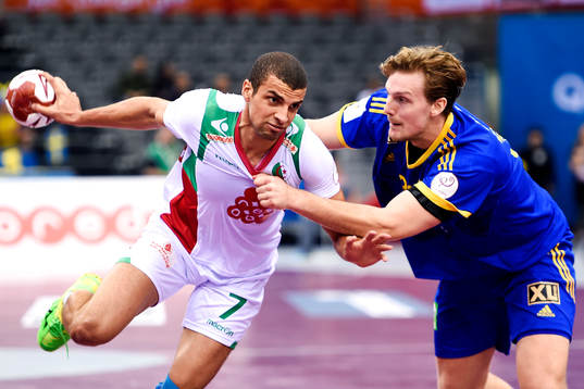 Algeriets Hichem Daoud och Sveriges Jesper Nielsen