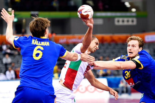 Sveriges Jonas Källman och Algeriets Hichem Daoud och
