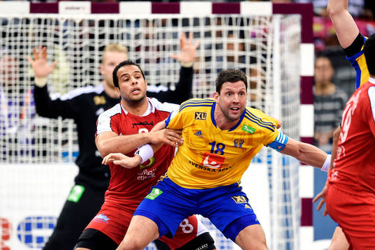 Egyptens Mohamed Ramadan och Sveriges Tobias Karlsson