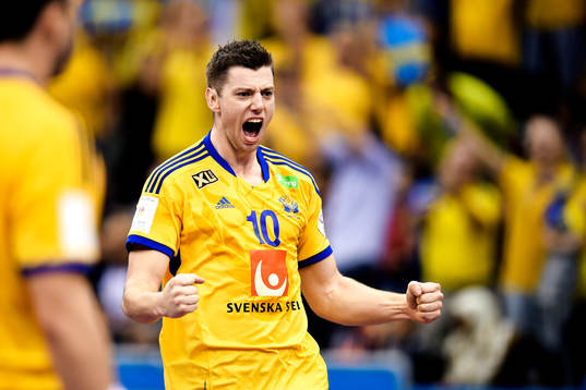 Sveriges Niclas Ekberg jublar