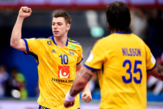 Sveriges Niclas Ekberg jublar