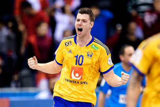 Sveriges Niclas Ekberg jublar