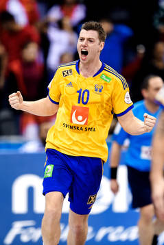 Sveriges Niclas Ekberg jublar