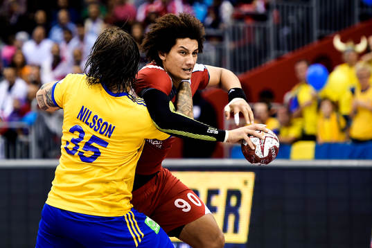 Egyptens Aly Mohamed och Sveriges Andreas Nilsson